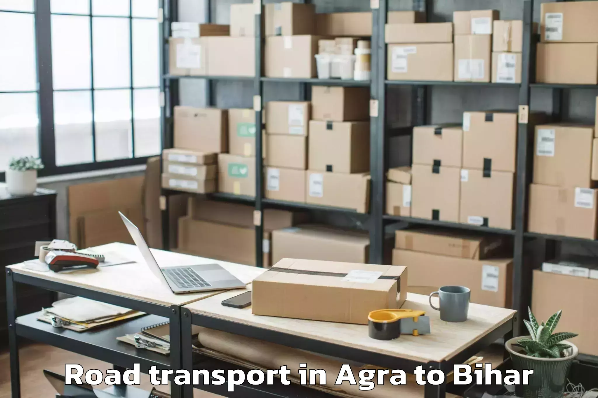 Top Agra to Gaunaha Road Transport Available